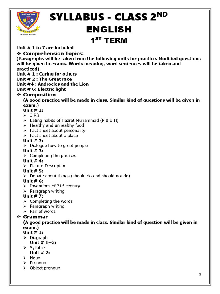 Class 2nd | PDF