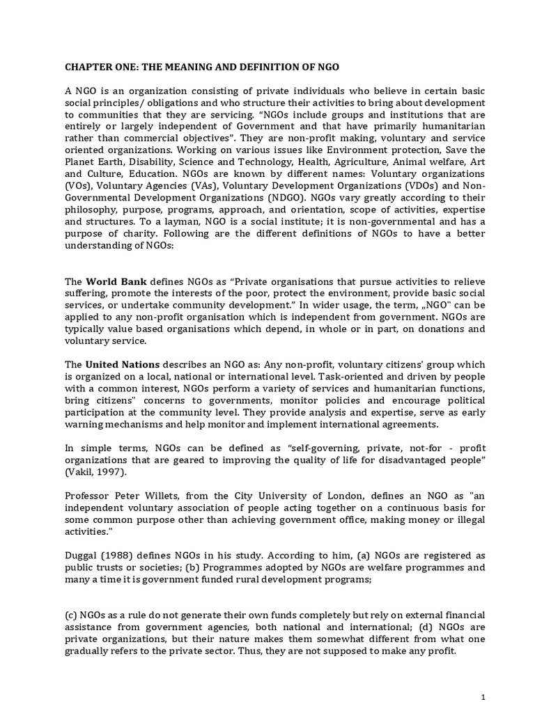 NGOs and Social Development | PDF