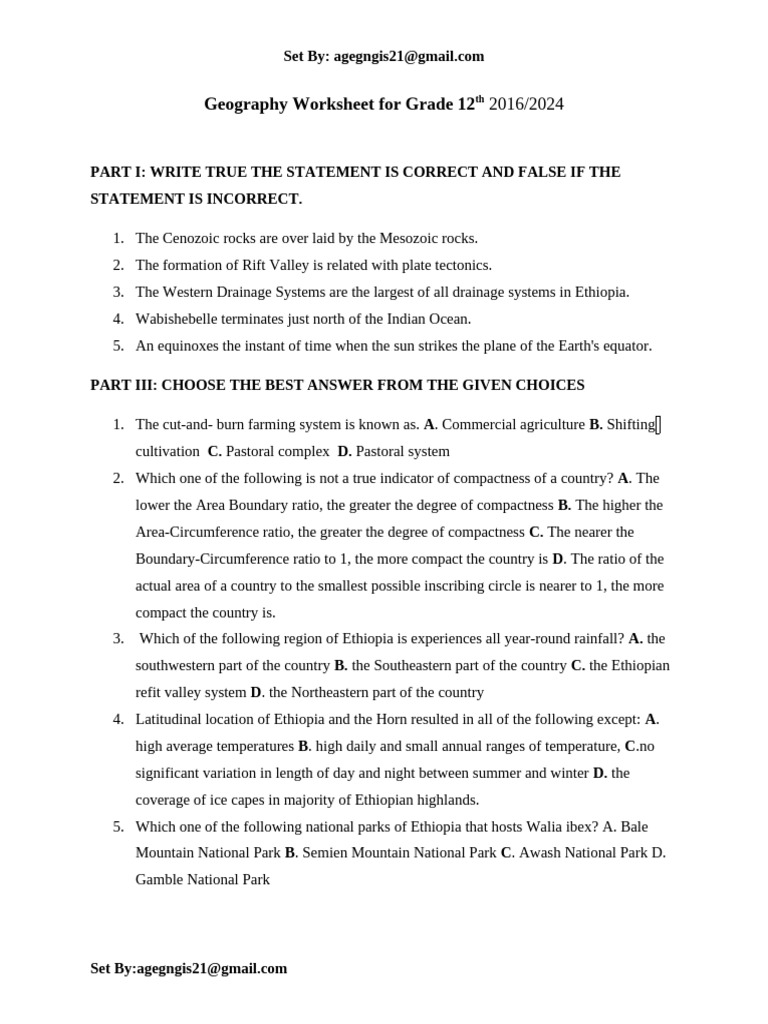 Grade 12th Workshet Pdf