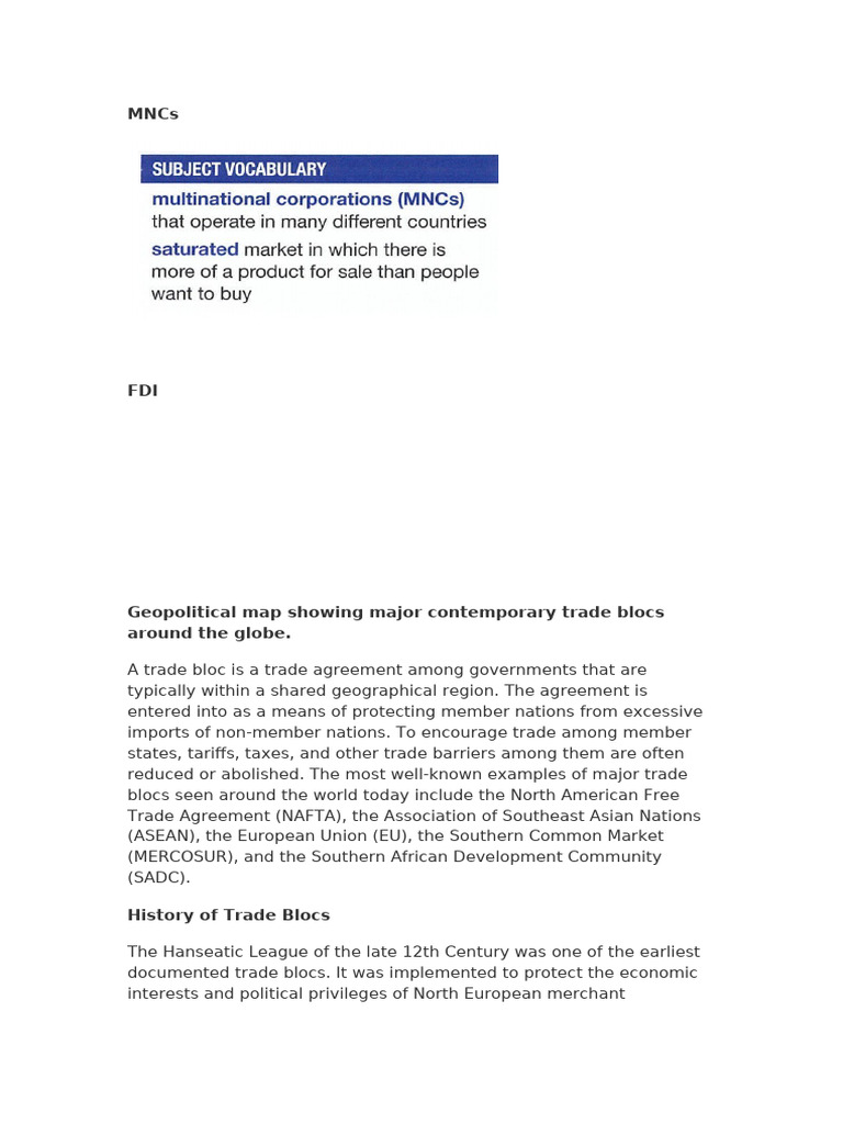 Trading Blocs | PDF