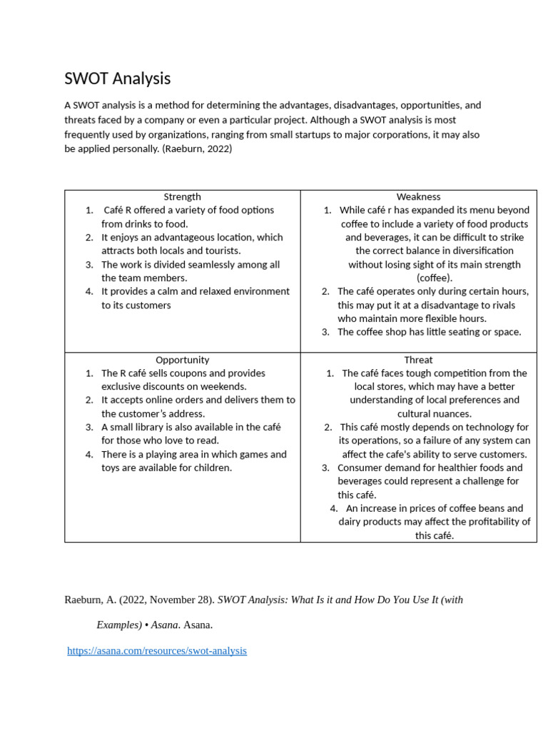 Swot Analysis | PDF
