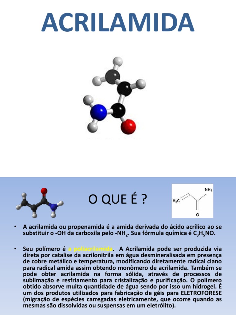 Acrilamida: Propriedades e Riscos | PDF | Batata | Amida