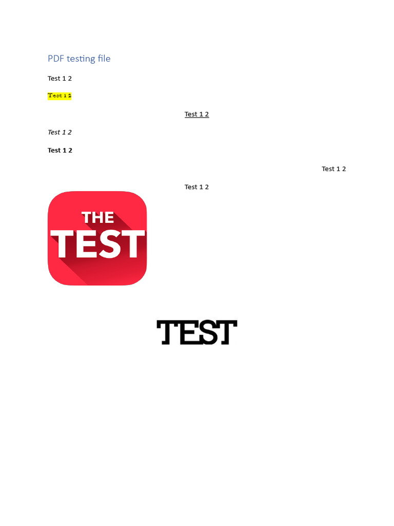PDF testing file | PDF