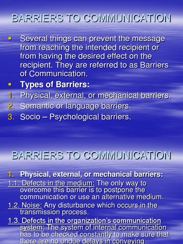 Barriers To Communication Attitude (Psychology) Communication