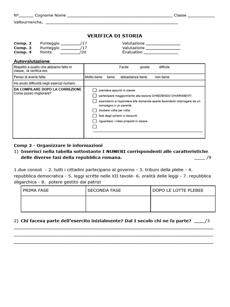 Verifica | PDF