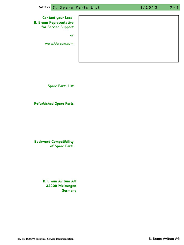 Dialog+ EVOI&II Chapter 7 Spare Parts, Edition 1-2013 | PDF