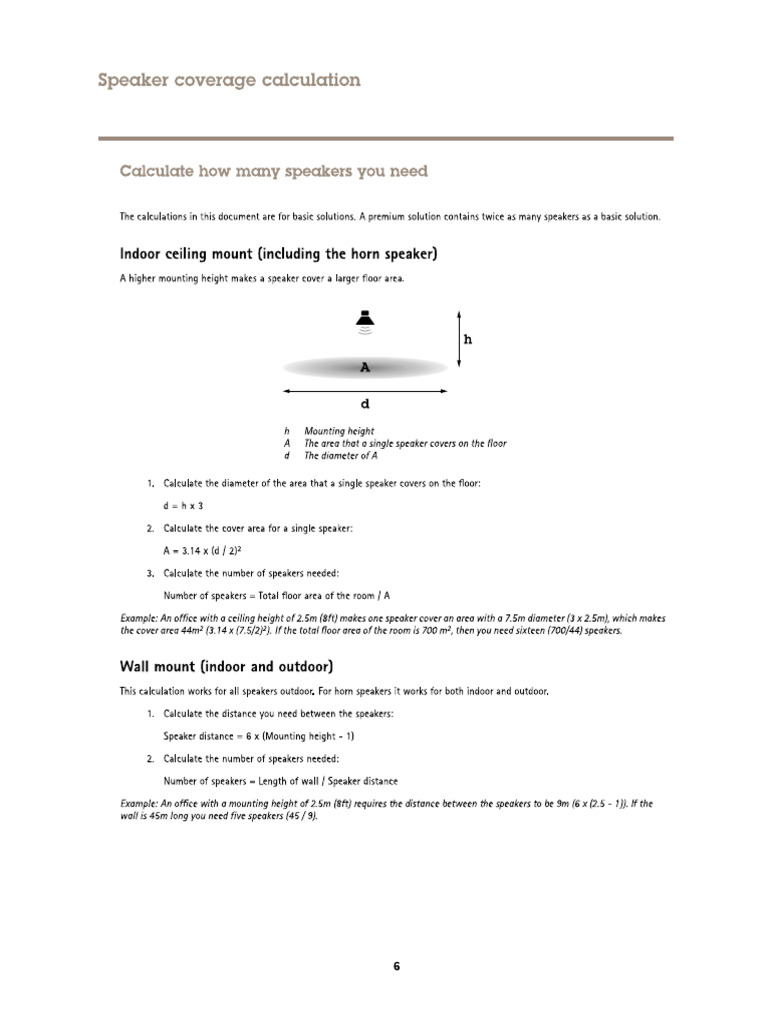 Speaker Covarage Calculation Pdf