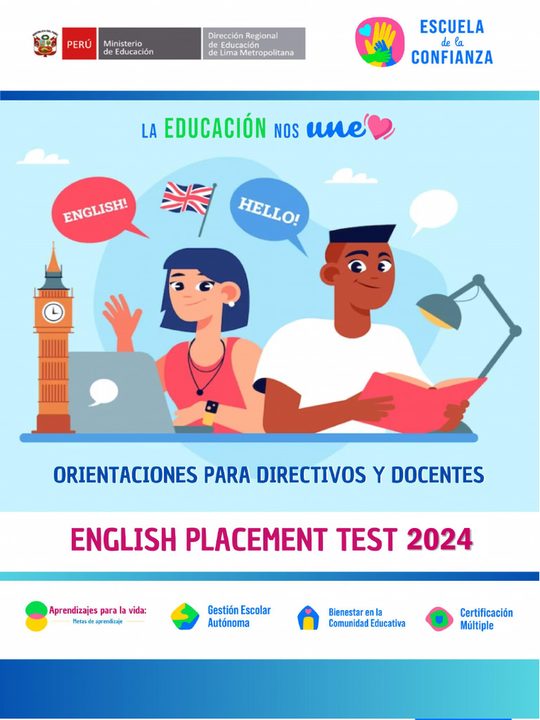 Orientaciones para Direcftivos y Docentes Placement Test 2024 | PDF ...