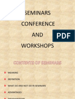Seminars Conference AND Workshops