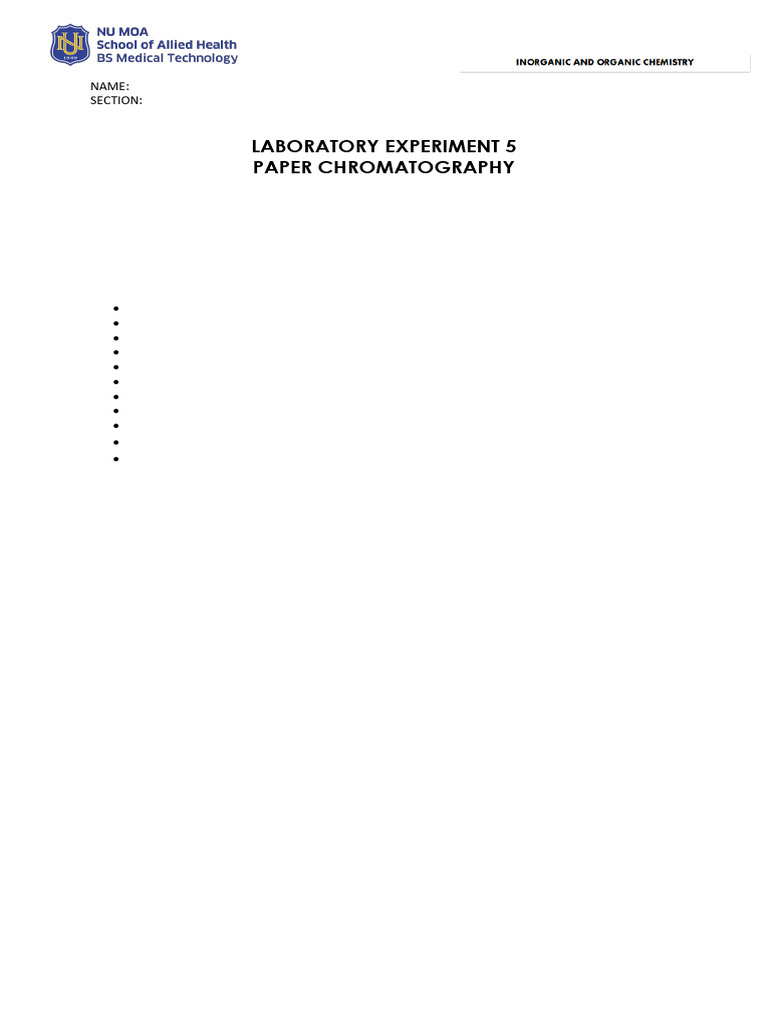 Paper Chromatography | PDF