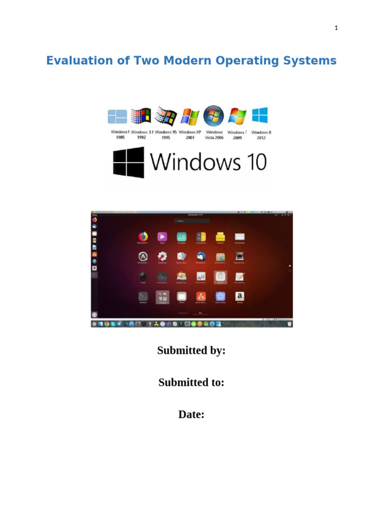 Evaluation of Two Modern Operating Systems | PDF