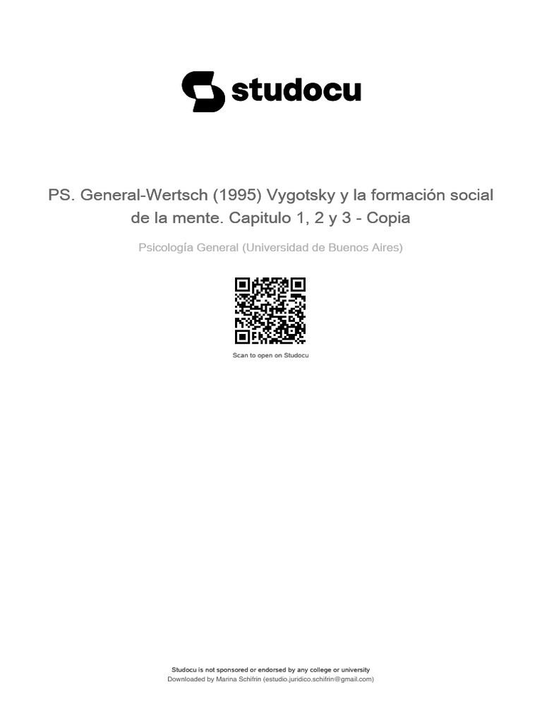 Resumen Wertsch | PDF