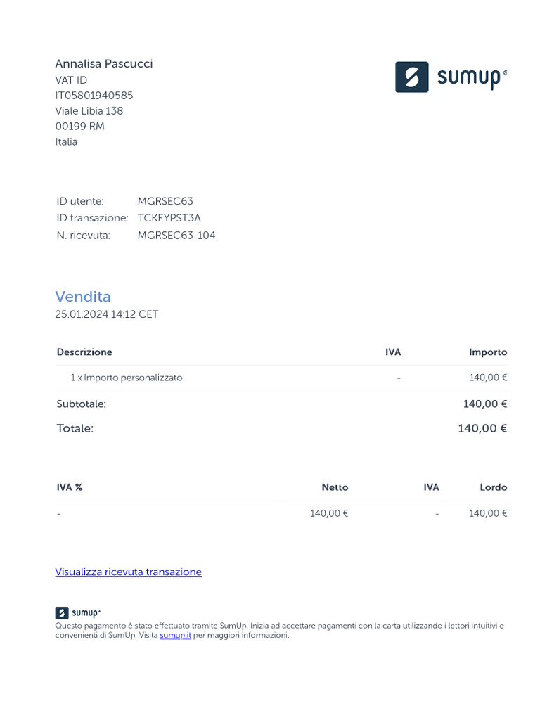 SumUp Receipt | PDF