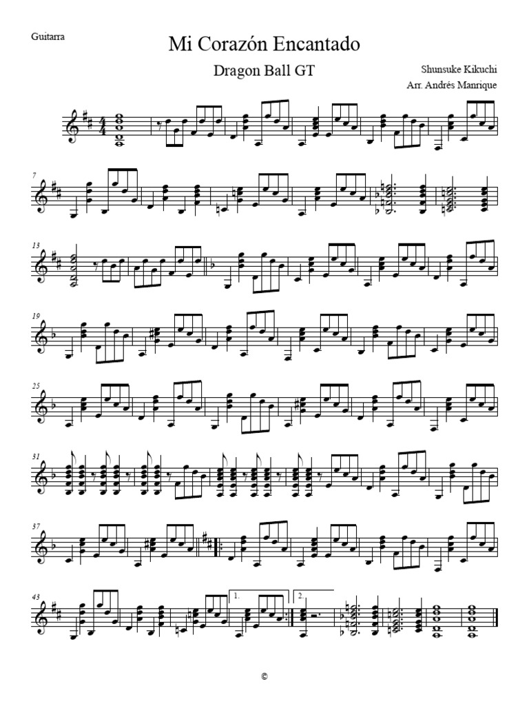Mi Corazón Encantado Guitarra Pdf