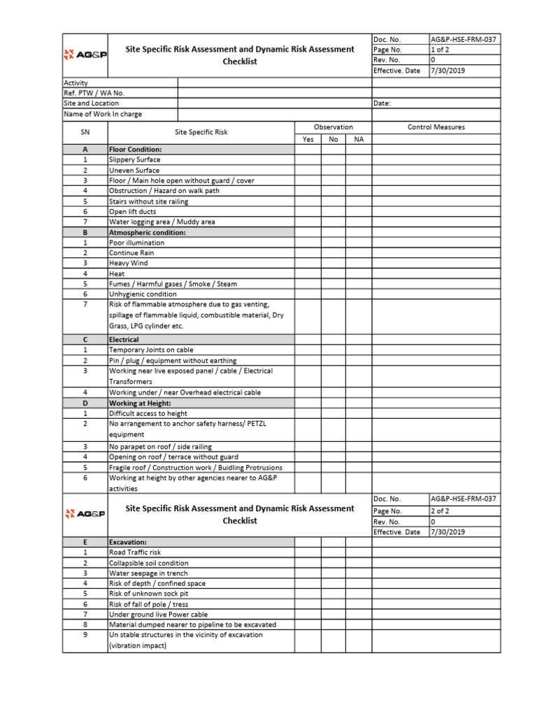HSE-F-37 SSRA Format English | PDF