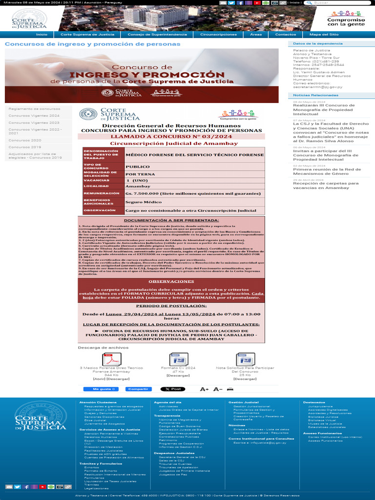 Concursos de Ingreso y Promoción de Personas - Poder Judicial | PDF