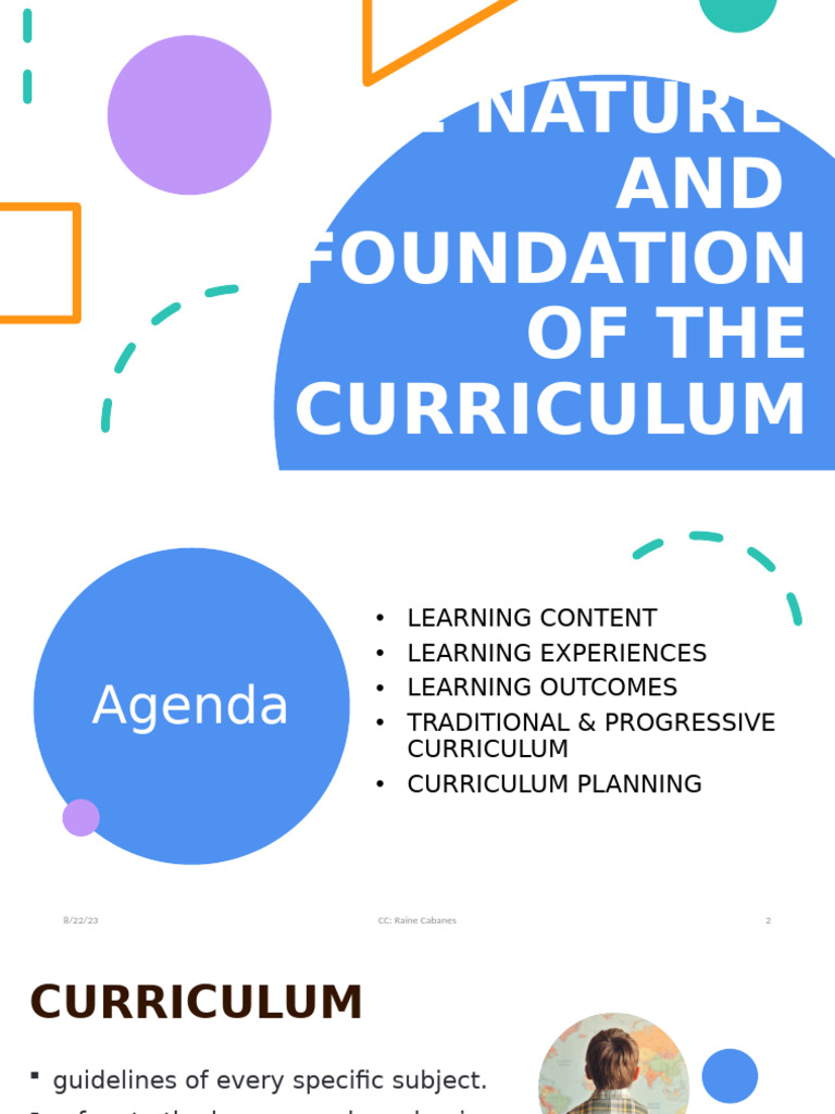 THE NATURE AND FOUNDATION OF THE CURRICULUM Sunday | PDF