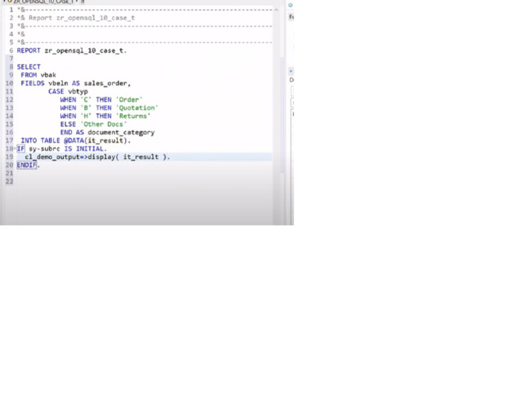 Hana Open SQL Case Statement Example | PDF