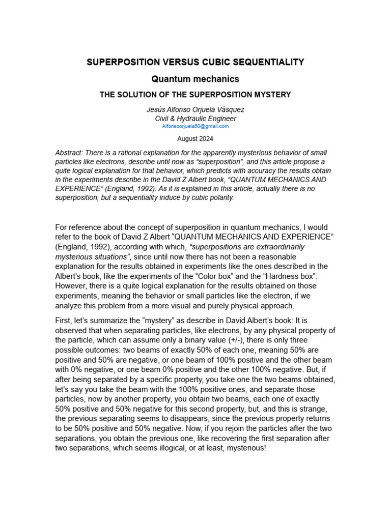 Superposition Explained: Cubic Sequentiality | PDF | Magnet | Quantum ...