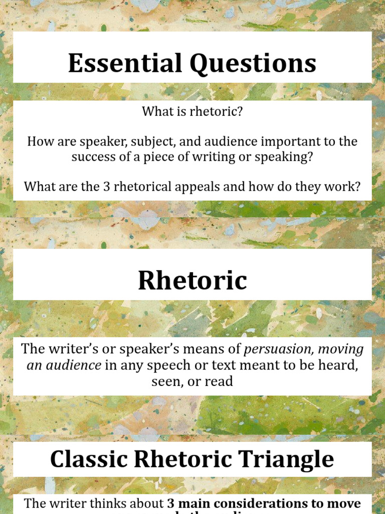Day 6 Rhetorical Triangle - Pizza Dude | PDF