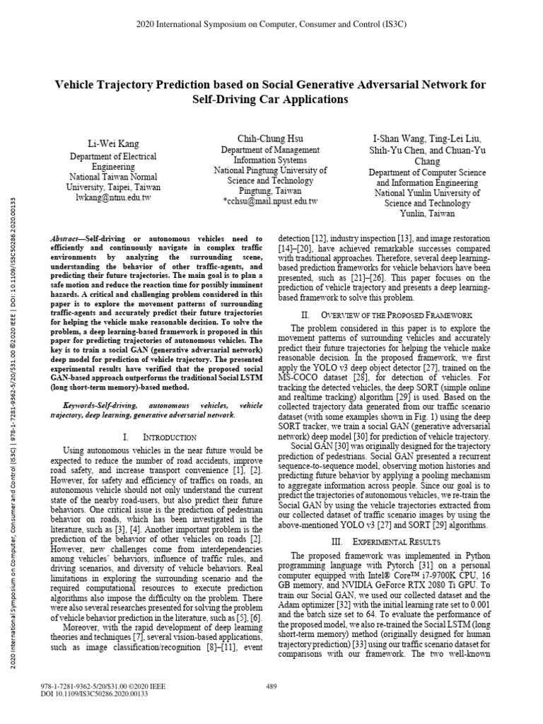Vehicle Trajectory Prediction B - Desconhecido | PDF