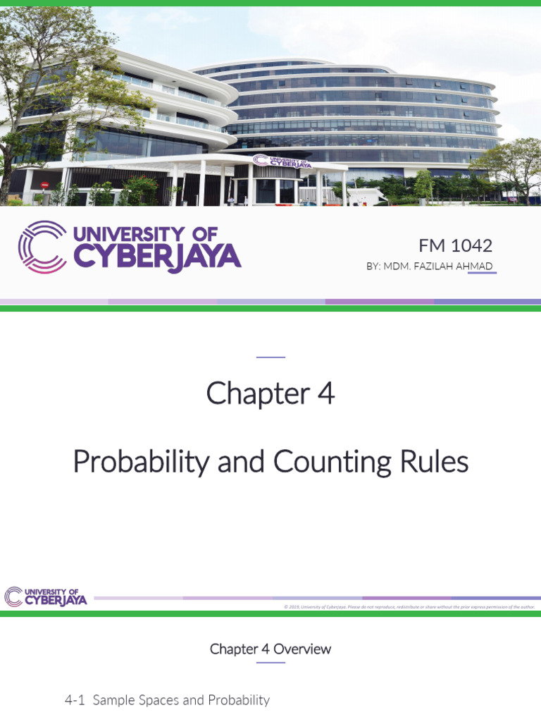 L4-Probability and Counting Rules | PDF | Probability | Probability Theory