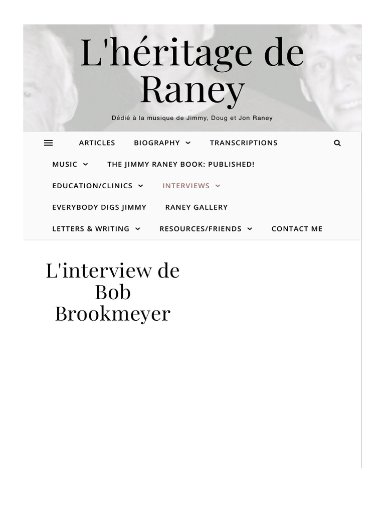 2-L'Interview de Bob Brookmeyer - L'Héritage de Raney | PDF