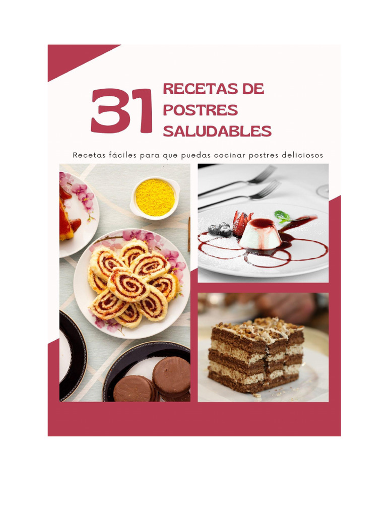 31 Recetas de Postres Saludables | PDF