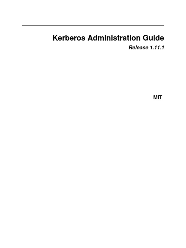 Kerberos Admin Guide2 | PDF