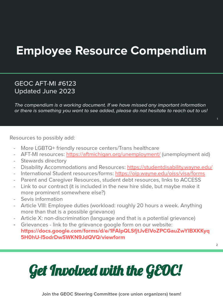 Resource Compendium | PDF