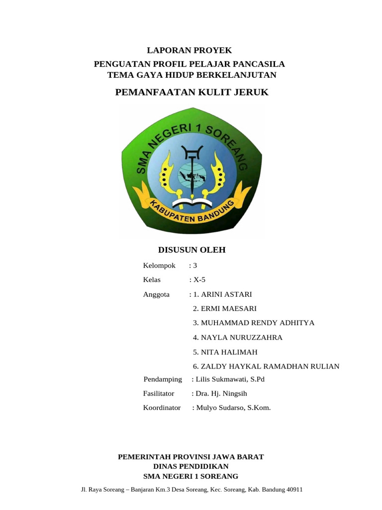 PROJECT KELOMPOK 3 - Pemanfaatan Kulit Jeruk | PDF
