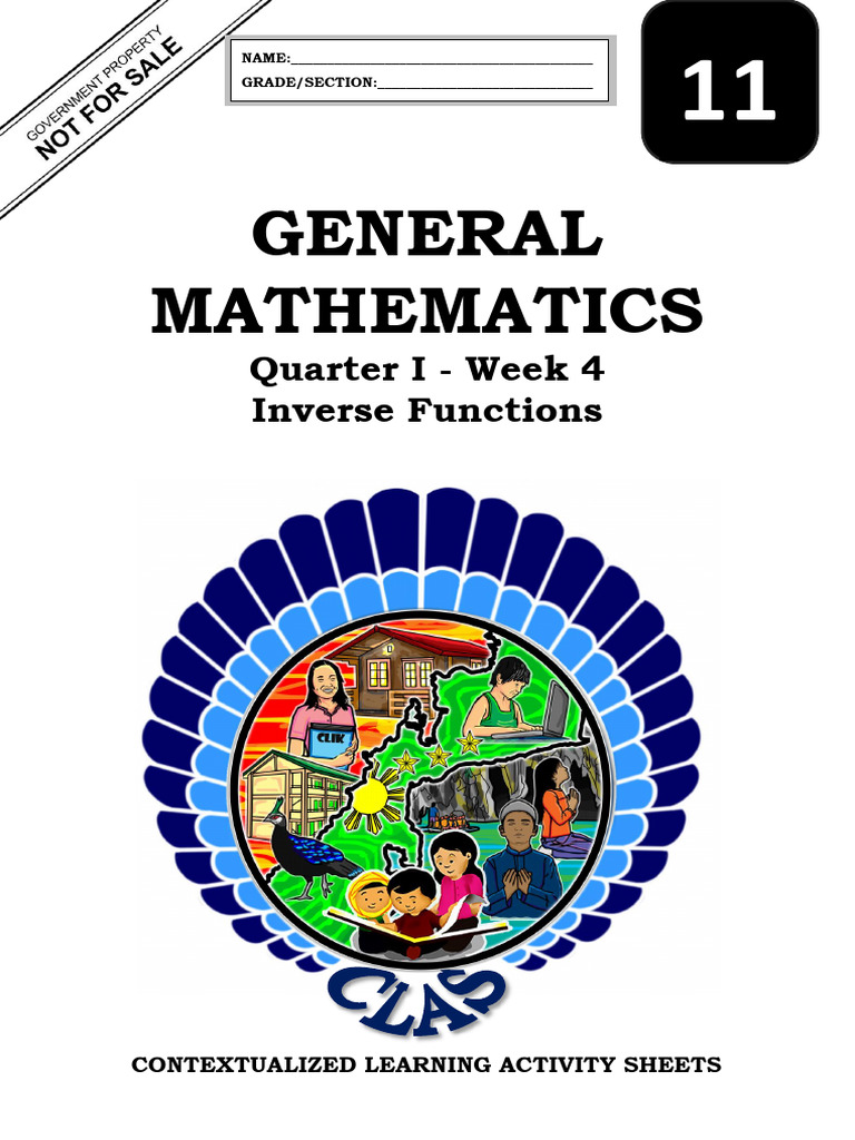 Q1 CLAS 4 General-Mathematics - Inverse | PDF