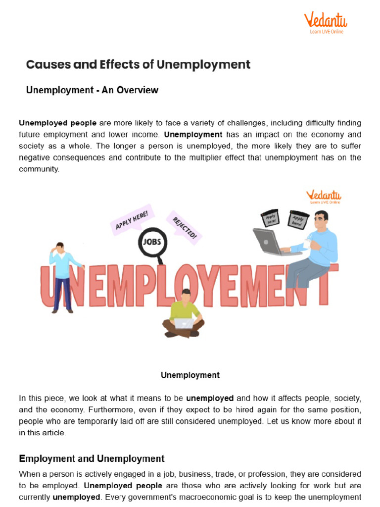 Causes and Effects of Unemployment | PDF