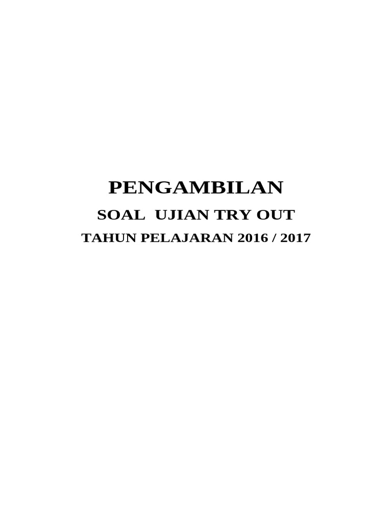 Perangkat Try Out | PDF