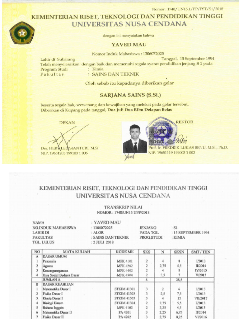 Yaved Mau Ijazah Dan Transkrip Nilai Pdf