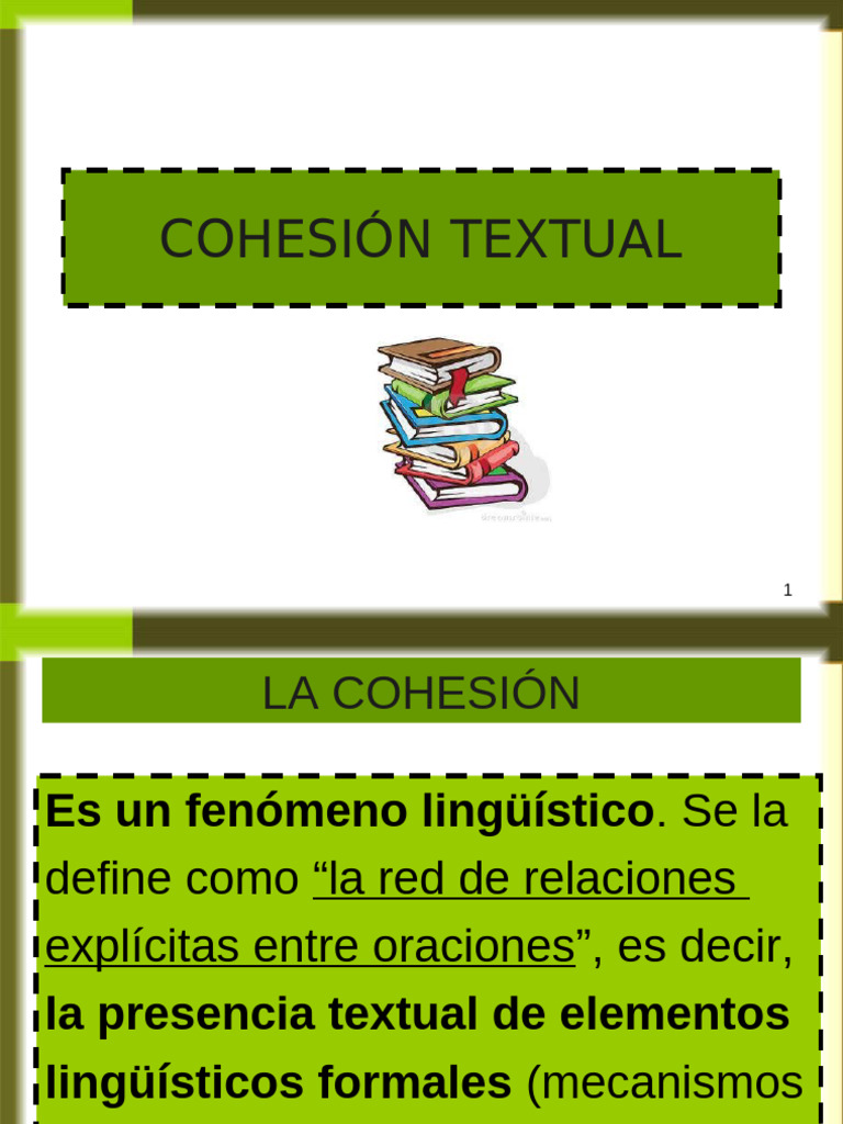 LA COHESION DU TEXTE intelligence overview