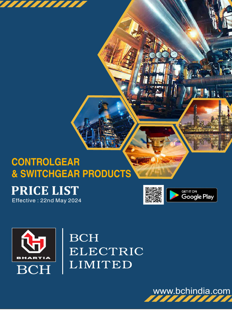 BCH Controlgear & Switchgear Products Price List - Effective - 22.05. ...