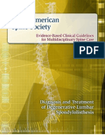 Spondylolisthesis Clinical Guideline