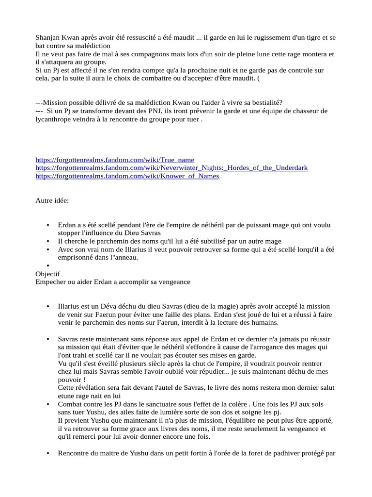 Idée Suite Scénario | PDF