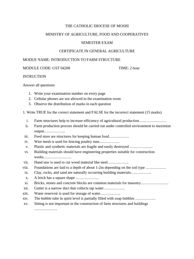 Farm Structure Qns Se Theory Pdf