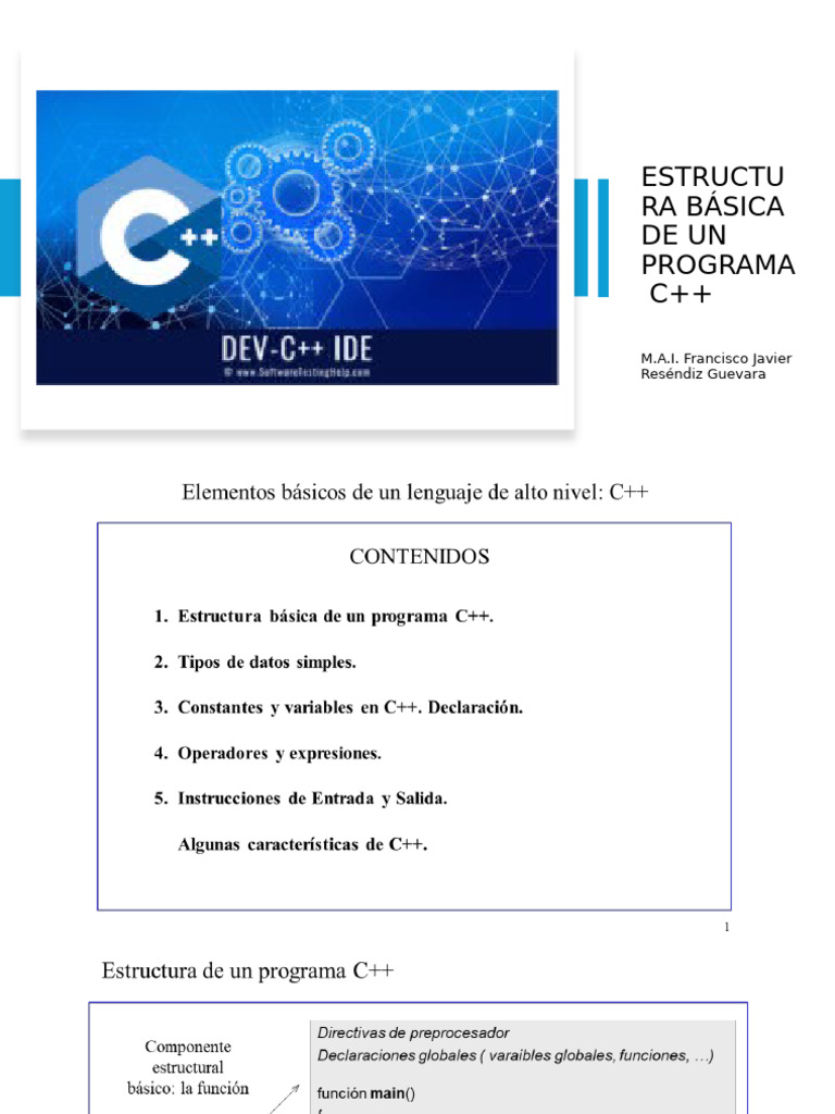 ESTRUCTURA BÁSICA DE UN PROGRAMA C++ | PDF