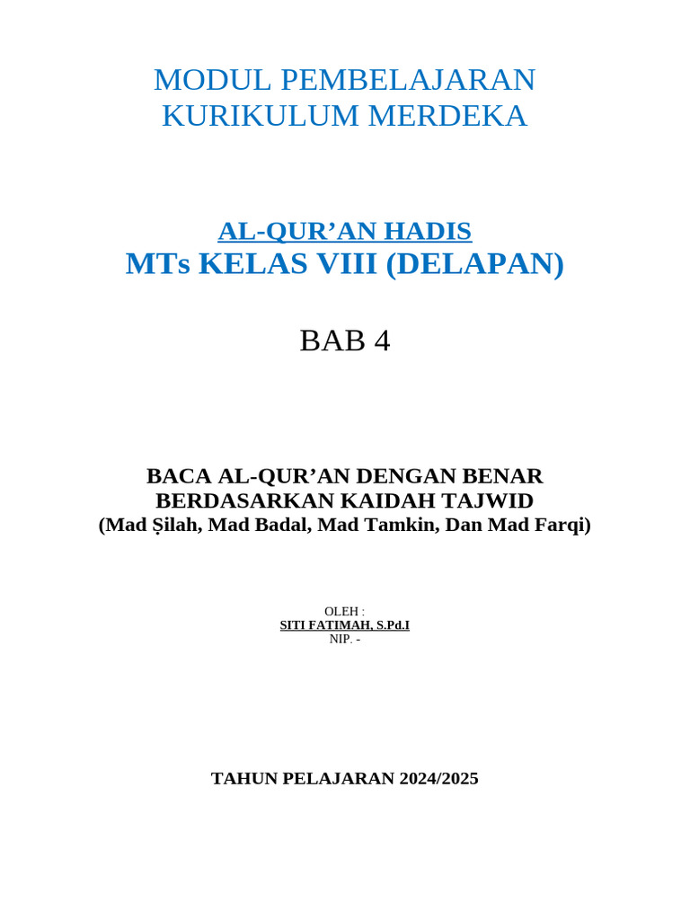 Modul Ajar BAB 4 | PDF