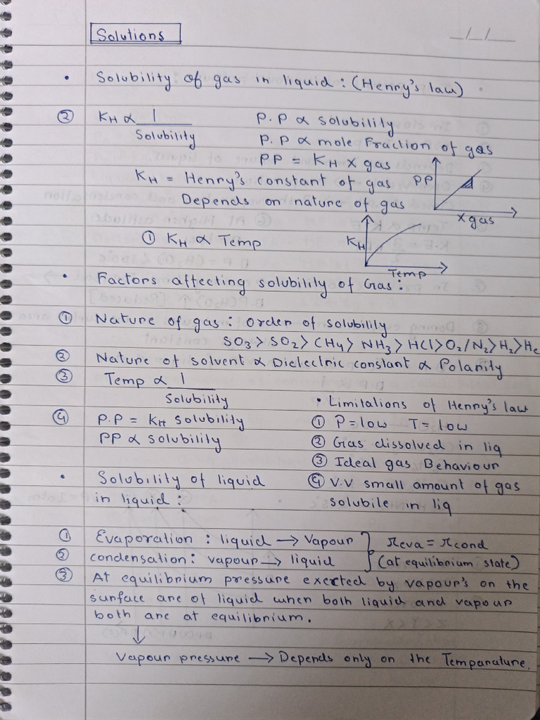Solution Notes IIT JEE | PDF