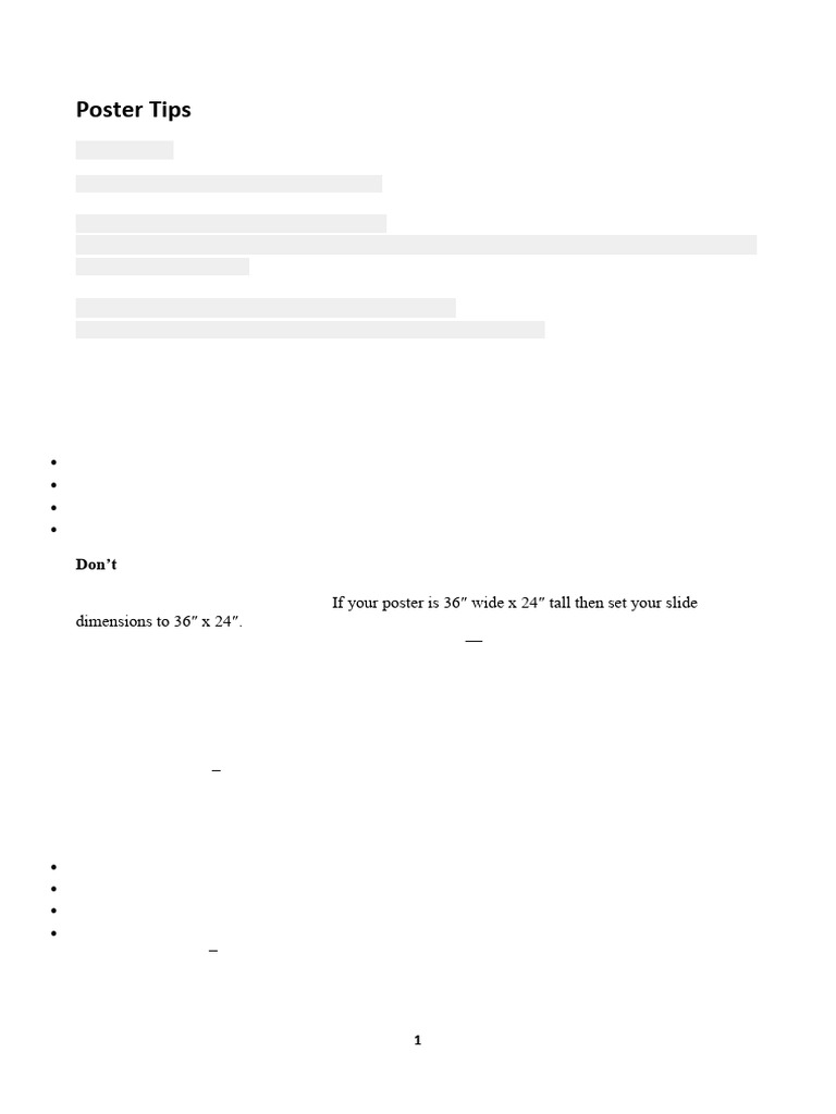 Poster Tips | PDF