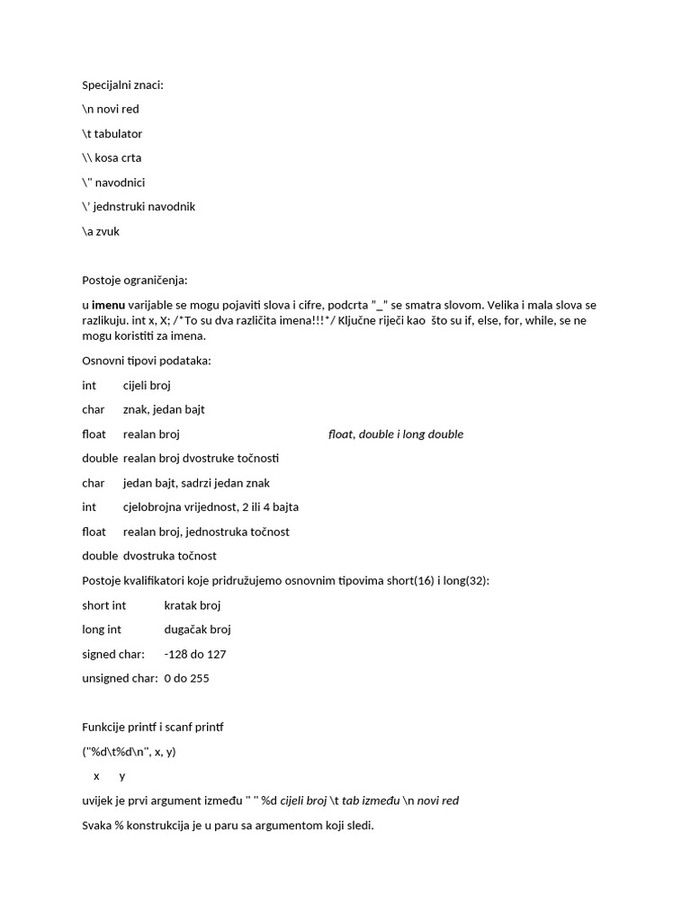 Specijalni Znaci PDF