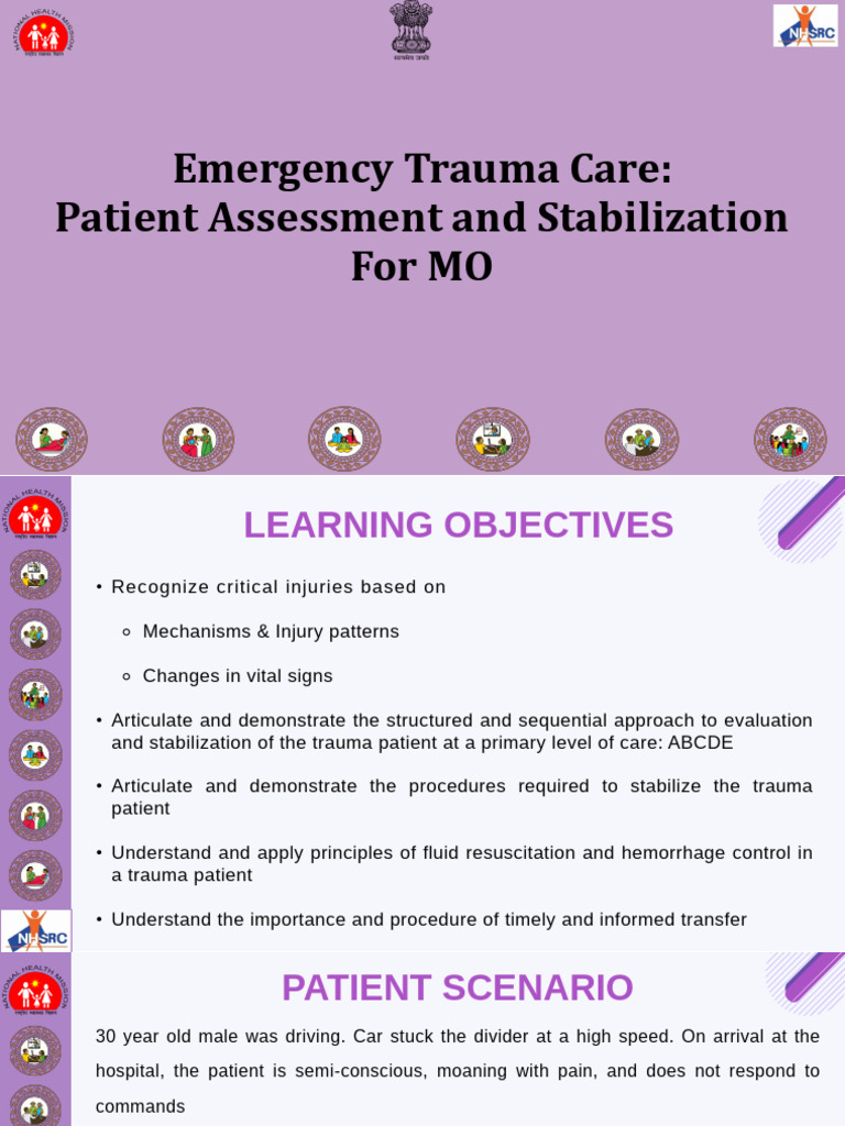 Emergency Care For MO - Principles of Assessment of Trauma Victims | PDF