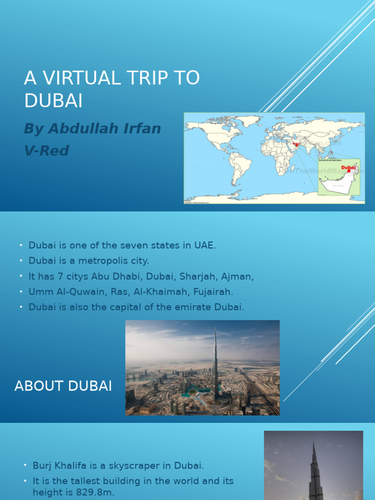 A Virtual Trip To Dubai | PDF