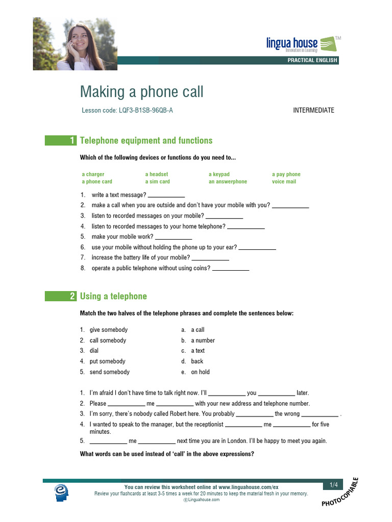 Making A Phone Call | PDF