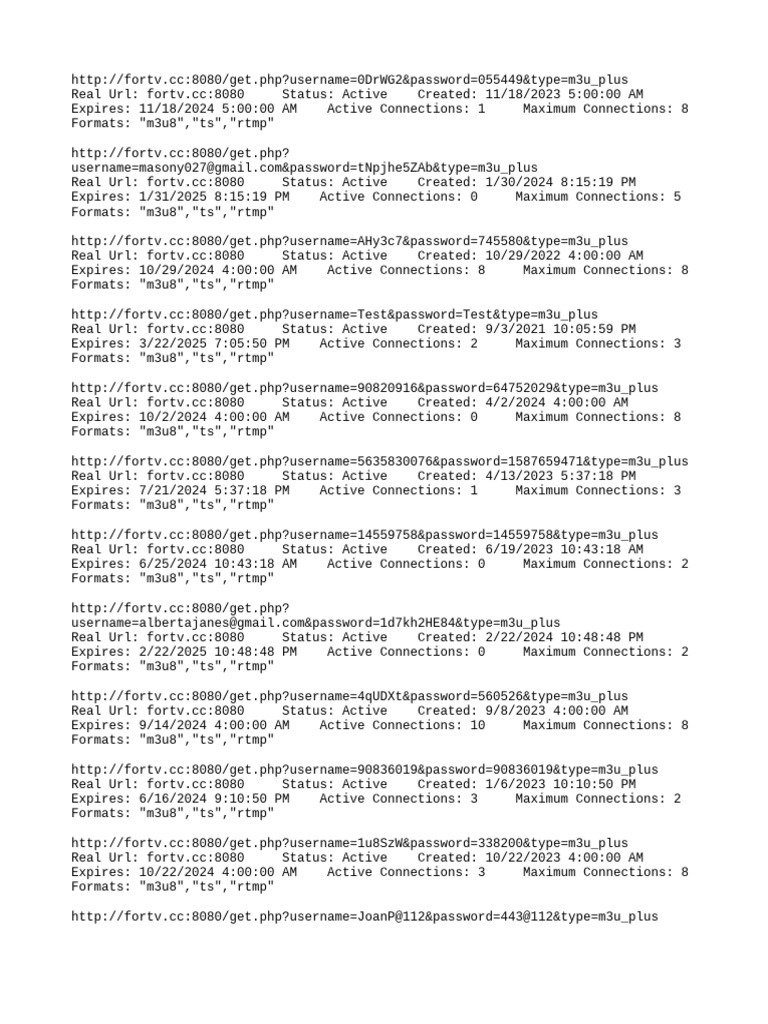M3U+List+ +fortv - CC | PDF