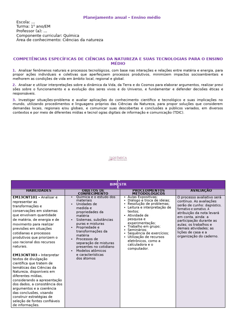 1em Quimica | PDF